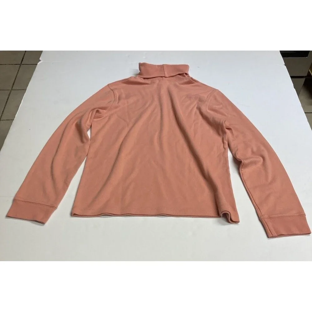 Hasting & Smith Women's Pink Solid Turtleneck Long Sleeve Knit T-Shirt M